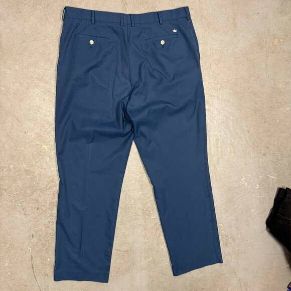 Peter Millar Wicking Golf Pants Athletic Stretch Trousers Fabric Blue 40x31 - Picture 7 of 9